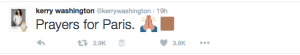 Kerry Washington #PrayForParis